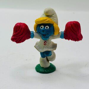 1996 Smurfs Smurfette Happy Meal Cheerleader Vintage Figure